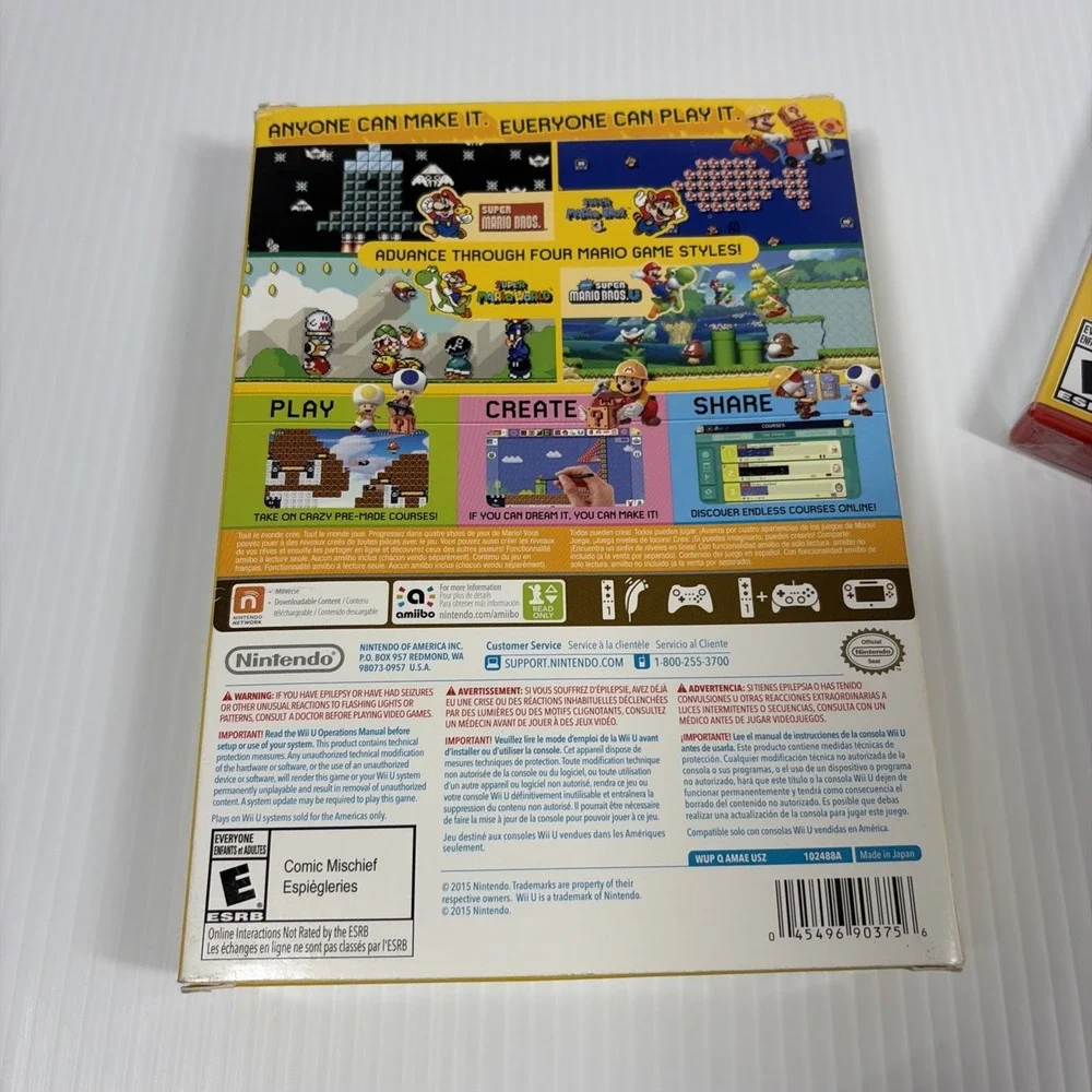 Super Mario Maker Wii U CIB Brand New Sealed Idea Book MINT